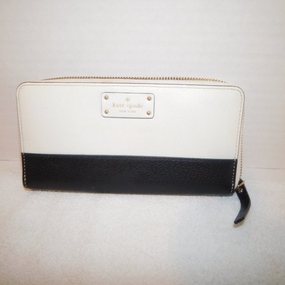 Kate Spade black and white long wallet - Picture 2 of 4
